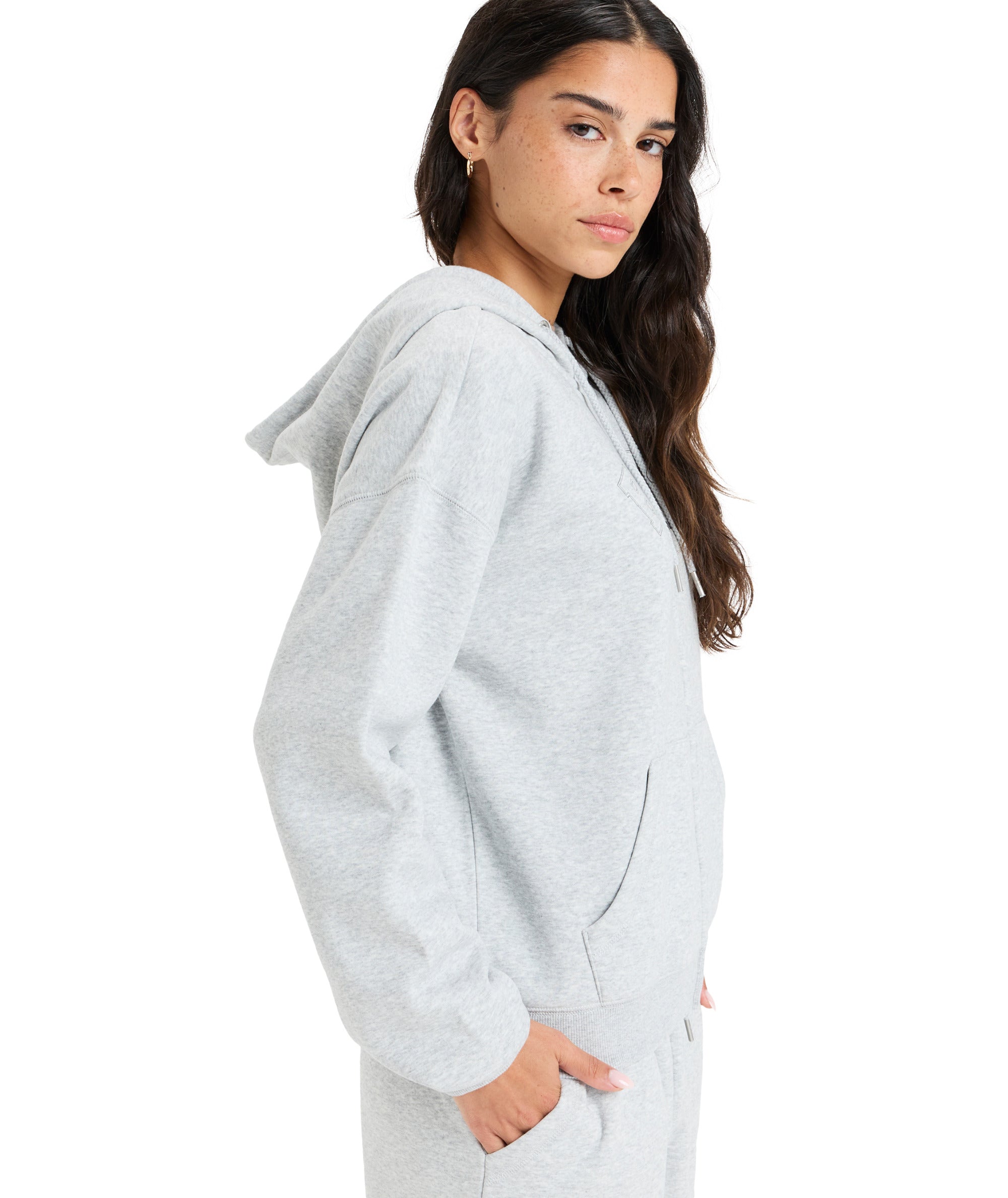 Roxy Perfect Place Zip Brushed in HERITAGE HEATHER