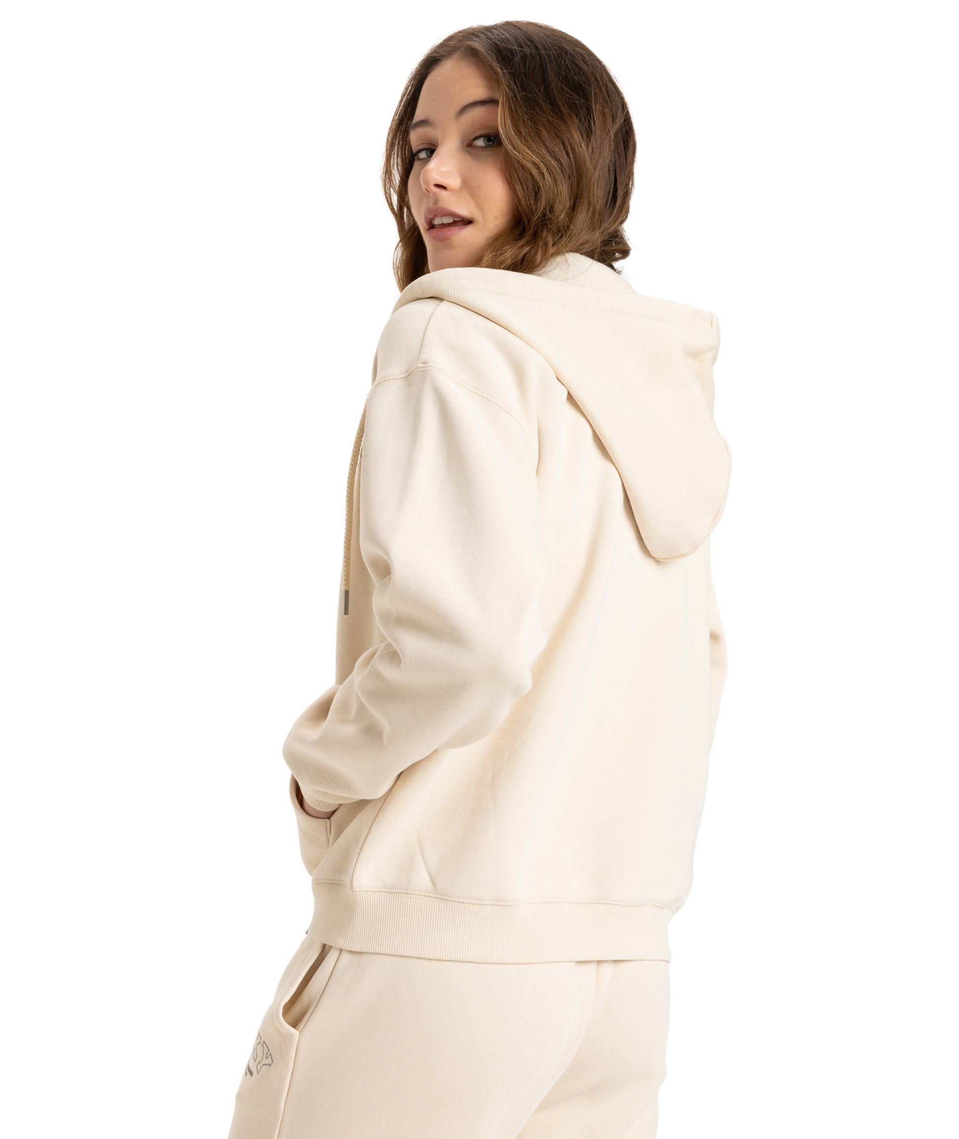 Roxy Perfect Place Zip Brushed in PARCHMENT