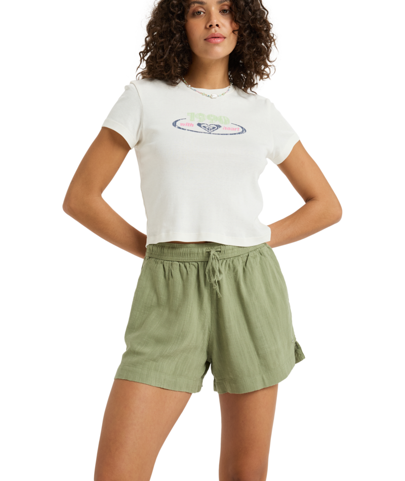 Roxy Lekeitio Break Slub Mid in OIL GREEN