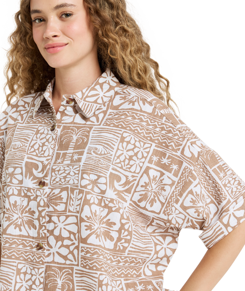 Roxy Beachy Nostalgia Slub in WOODSMOKE SURFENIRS