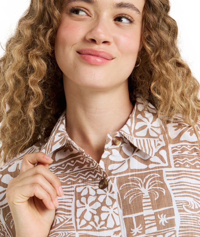 Roxy Beachy Nostalgia Slub in WOODSMOKE SURFENIRS