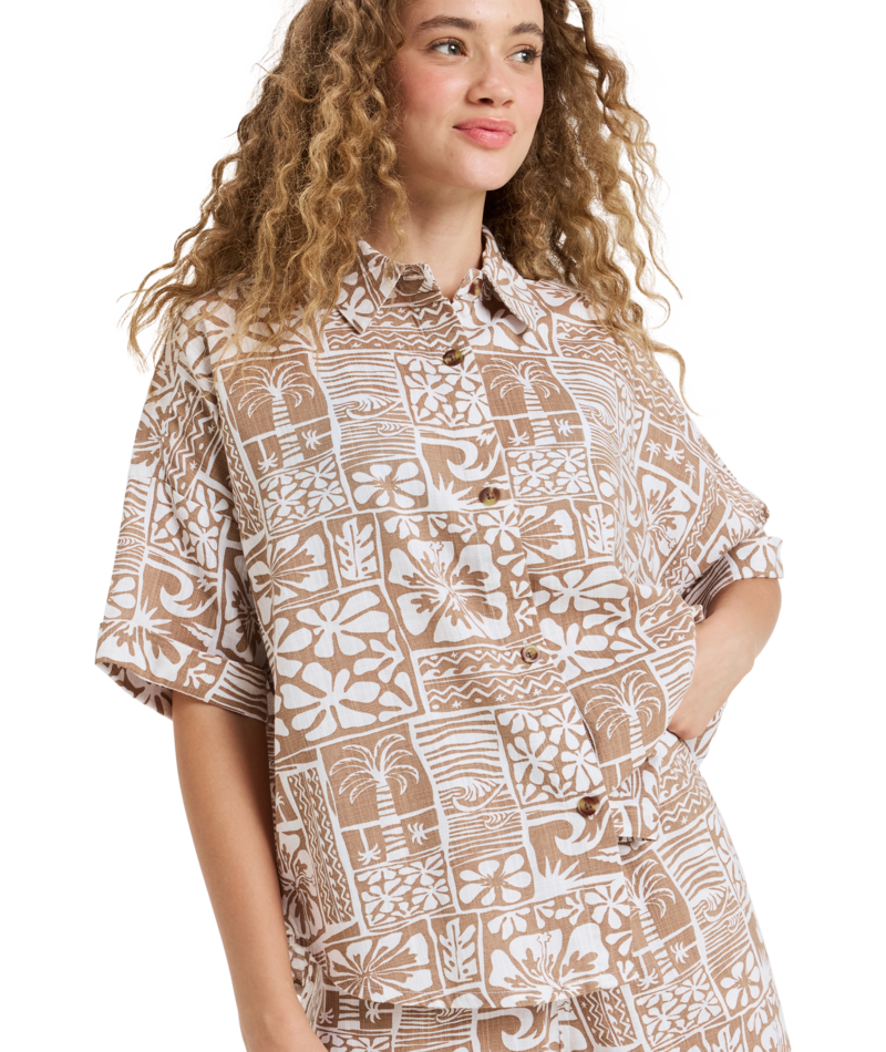 Roxy Beachy Nostalgia Slub in WOODSMOKE SURFENIRS