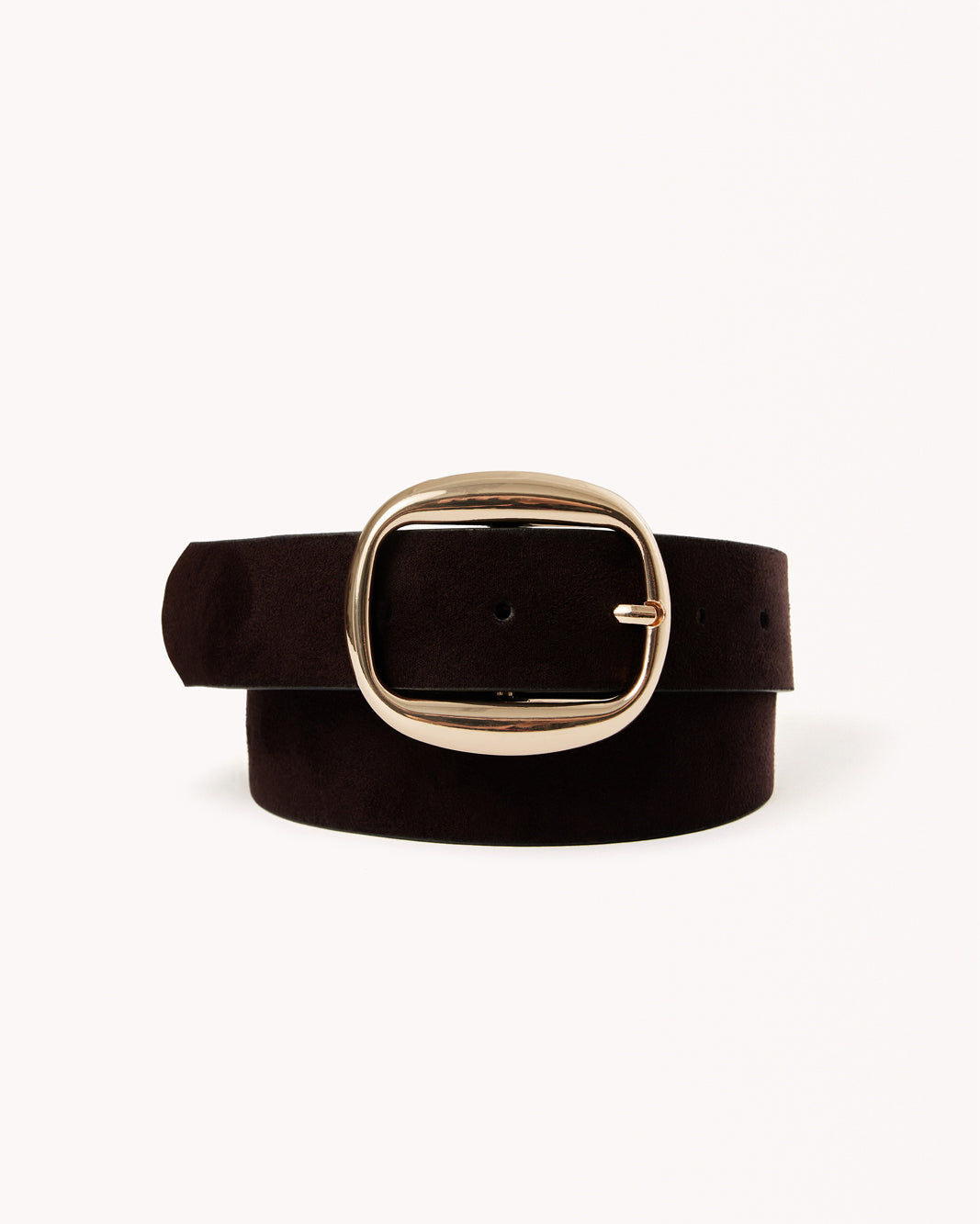 Billini Georgiana Belt in CHOCOLATE SUEDE-GOLD