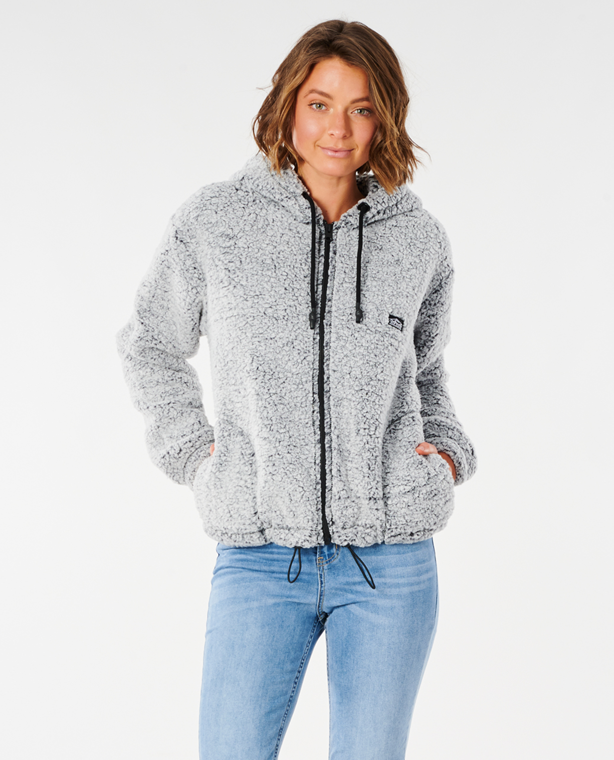 Rip Curl Dark And Stormy Zip Through in LIGHT GREY