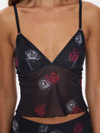 Thrills Co Perfect Illusion Mesh Top - Black