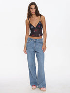 Thrills Co Perfect Illusion Mesh Top - Black