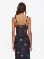 Thrills Co Perfect Illusion Mesh Top - Black