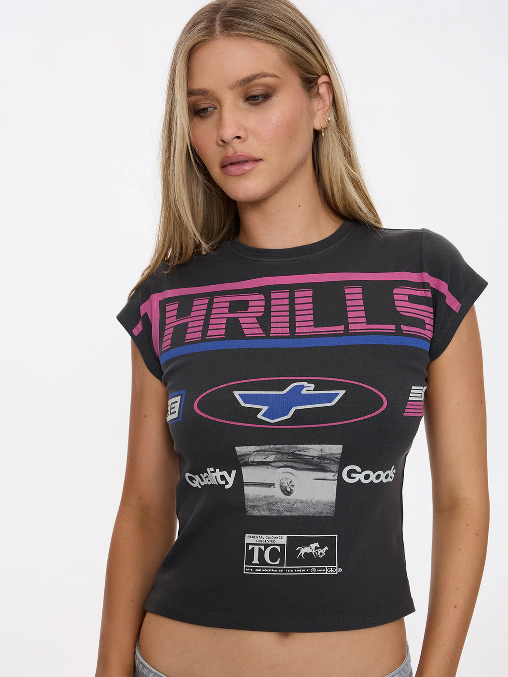 Thrills Co Speed Kills Club Tee - Merch Black