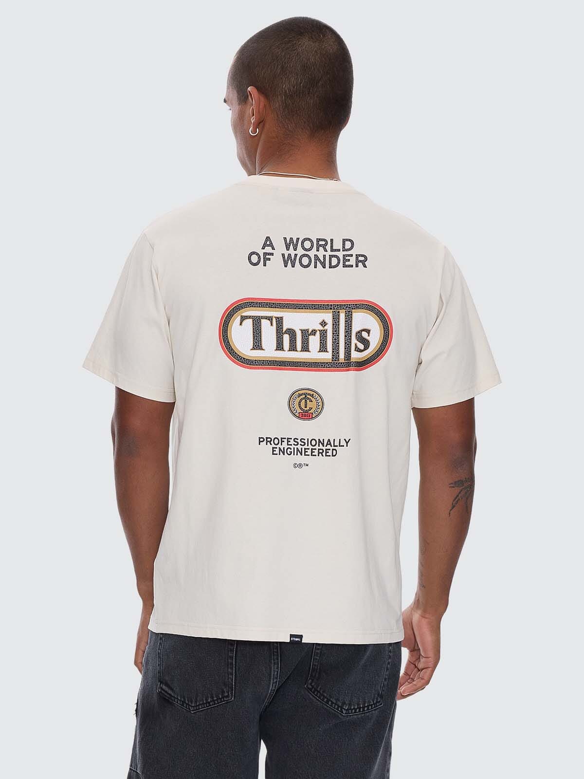 Thrills Co Wonder World Merch Fit Tee - Heritage White