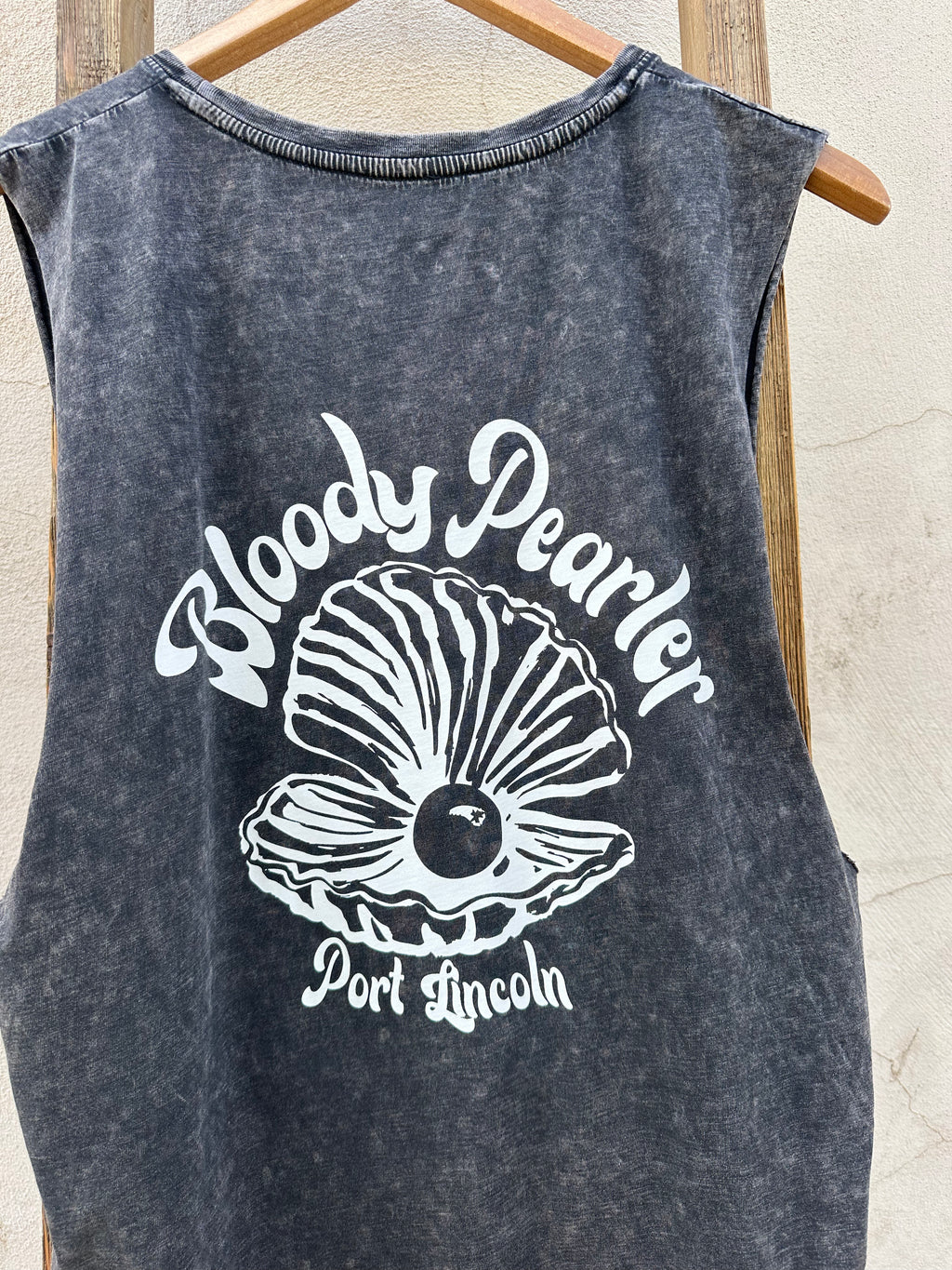 EP SURF Mens Bloody Pearler Tank - Black Stonewash/White