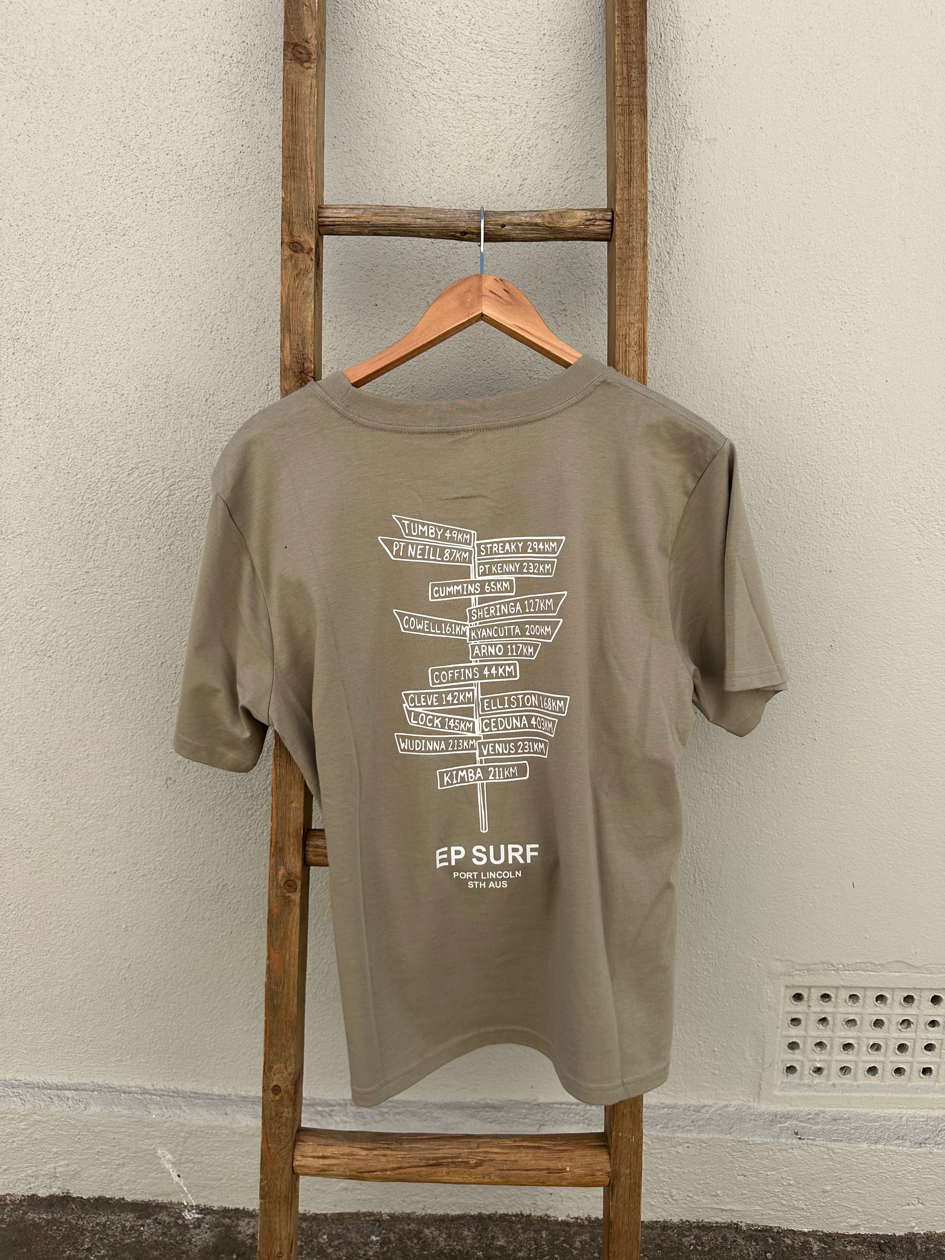 EP SURF Womens Signs Tee - Eucalyptus/Off White