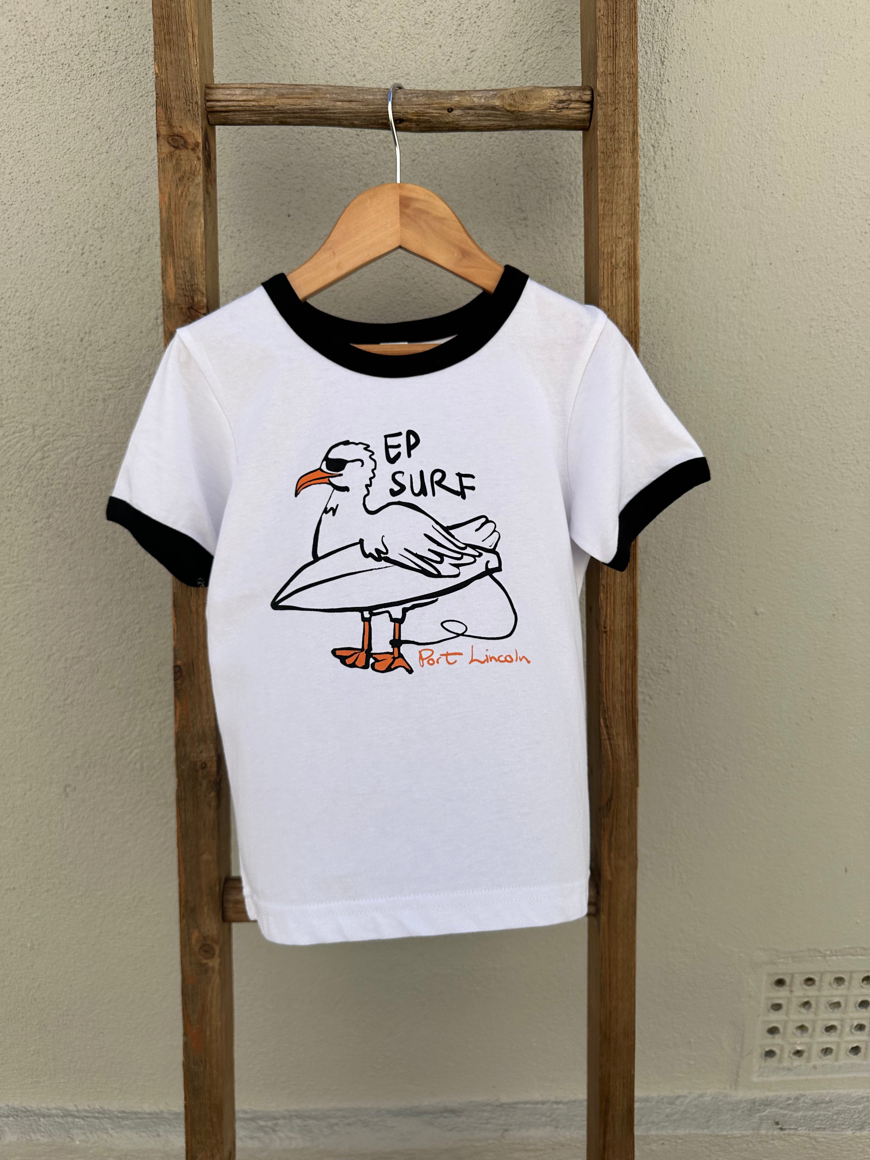 EP SURF Kids Seagull Tee - Black/Orange