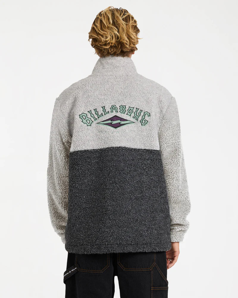 Billabong Mens Boundary Tombstone Mock Neck Fleece Pullover