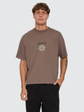 Thrills Co Stagger Oversize Box Crop Tee - Clay Smoke