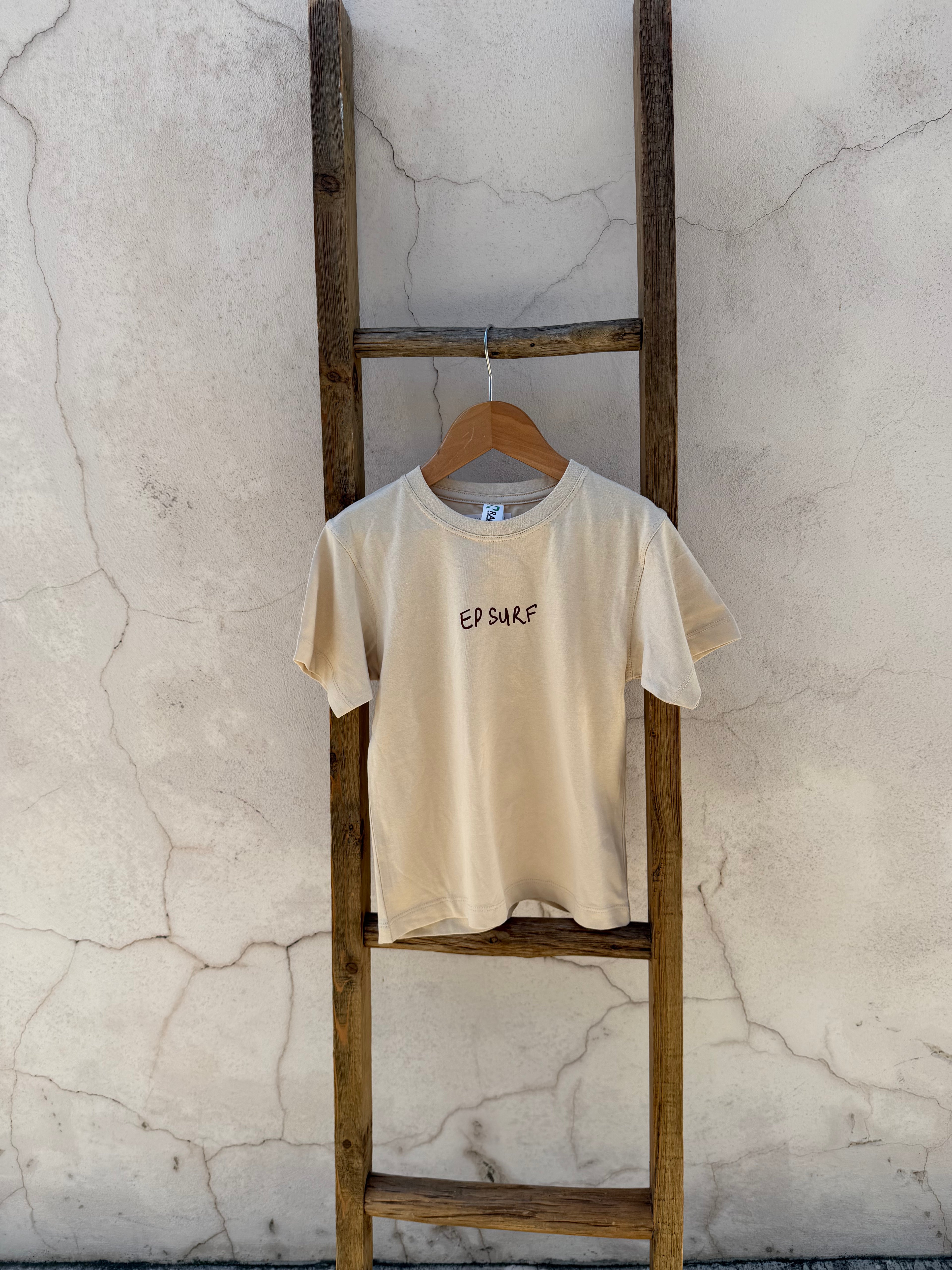 EP SURF Kids Map Tee - Cream/Brown