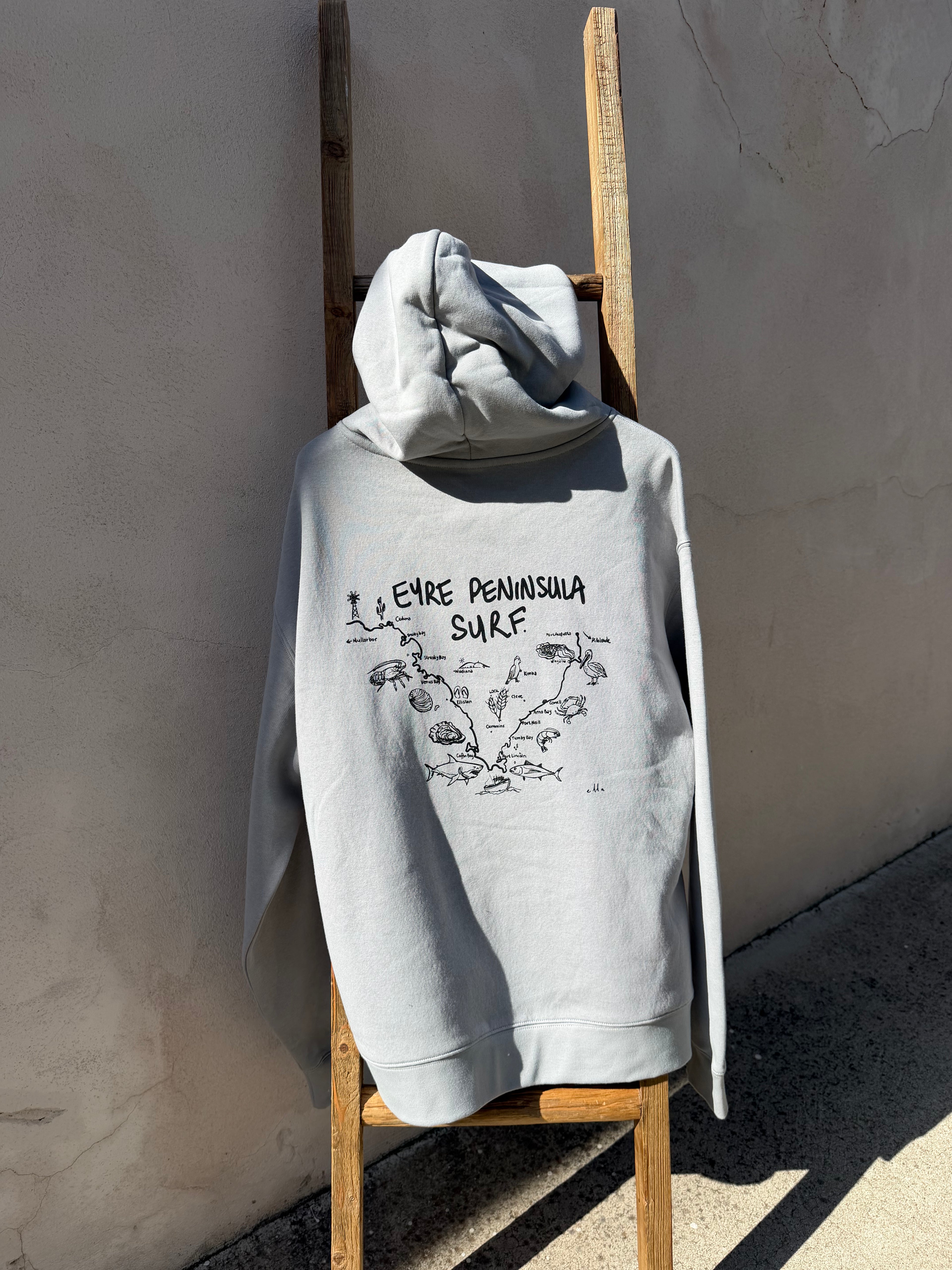 EP SURF Mens Map Hoody - Storm/Black