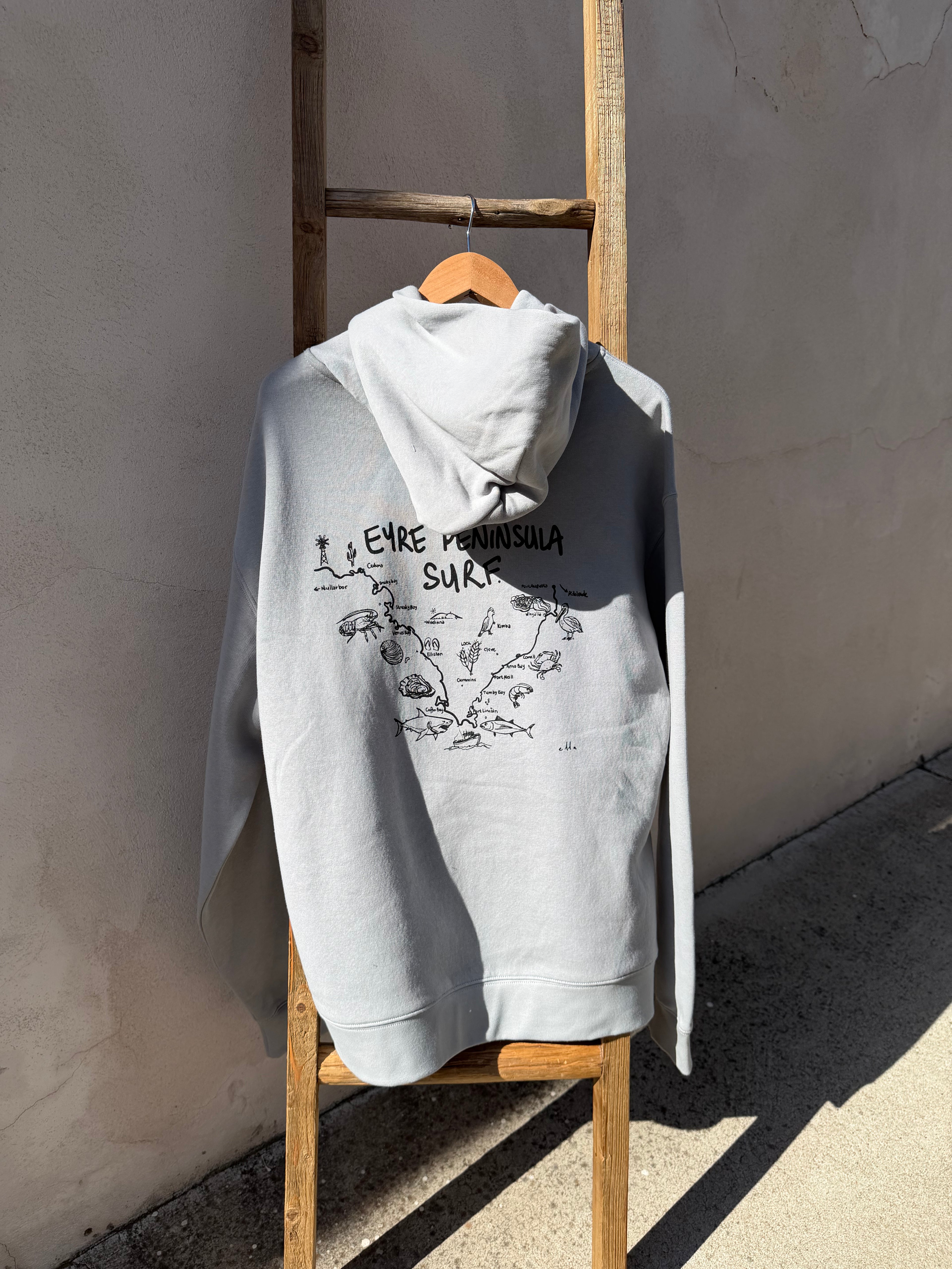 EP SURF Mens Map Hoody - Storm/Black