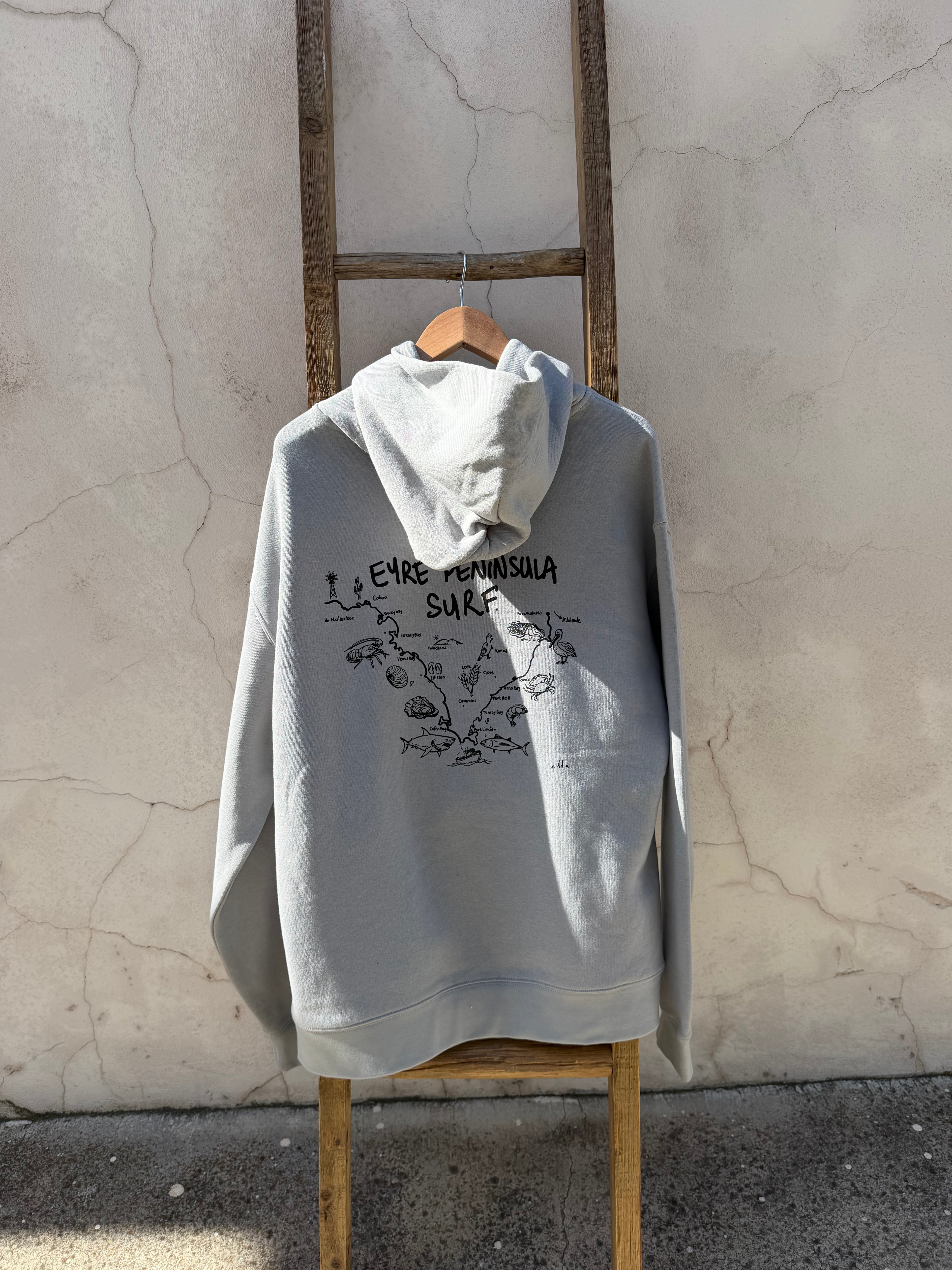 EP SURF Mens Map Hoody - Storm/Black