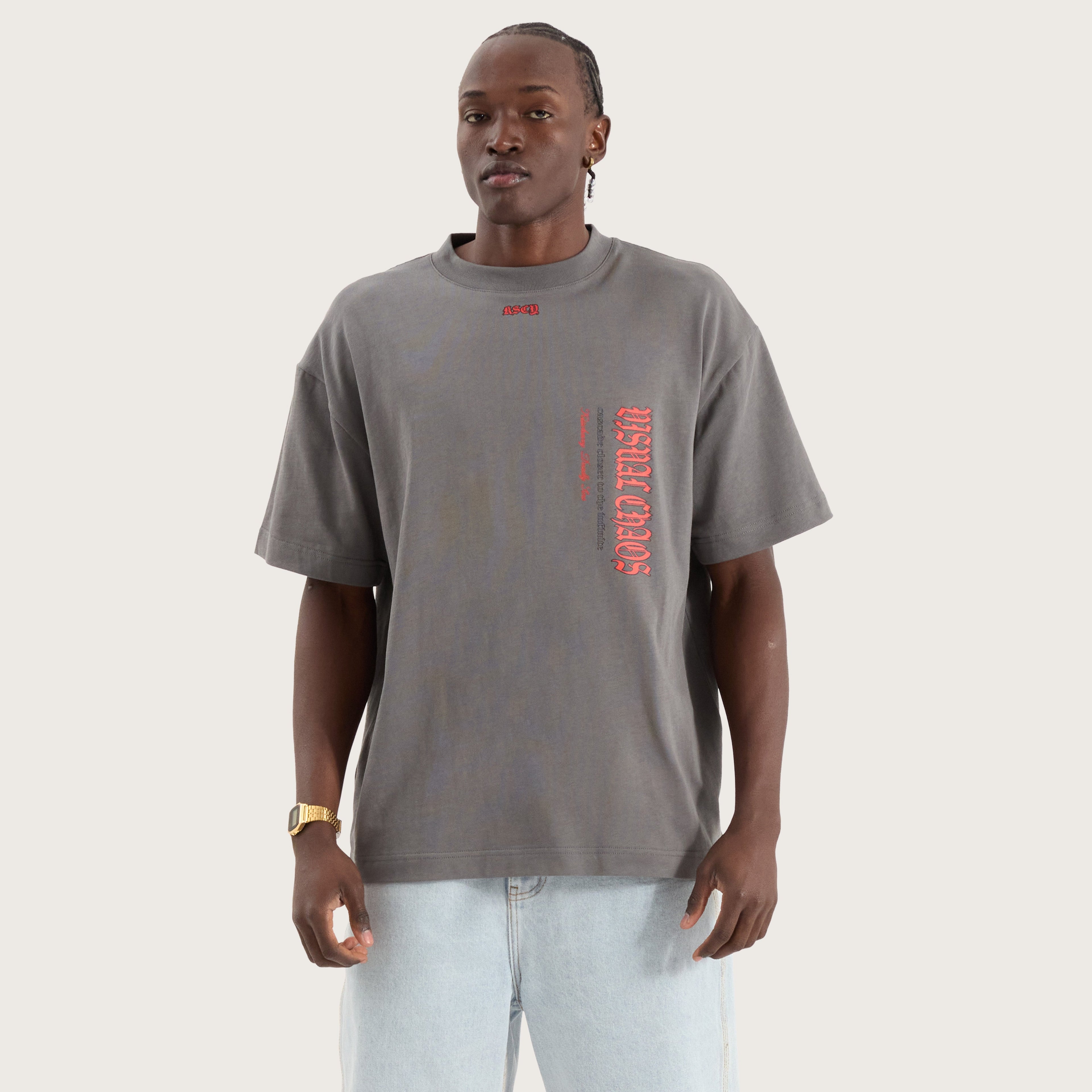 Kiss Chacey Infinite Street Tee in Charcoal