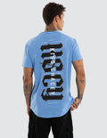 Kiss Chacey Severance Dual Curved Tee in Pigment Corn Flower