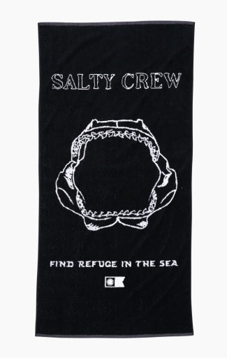 Salty Crew Jawbone Towel in BLACK