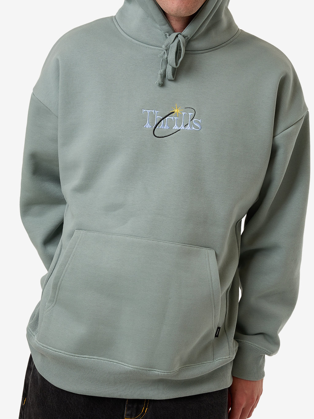 Thrills Ambient Connections Slouch Pull On Hood - Chinois Green in Chinois Green