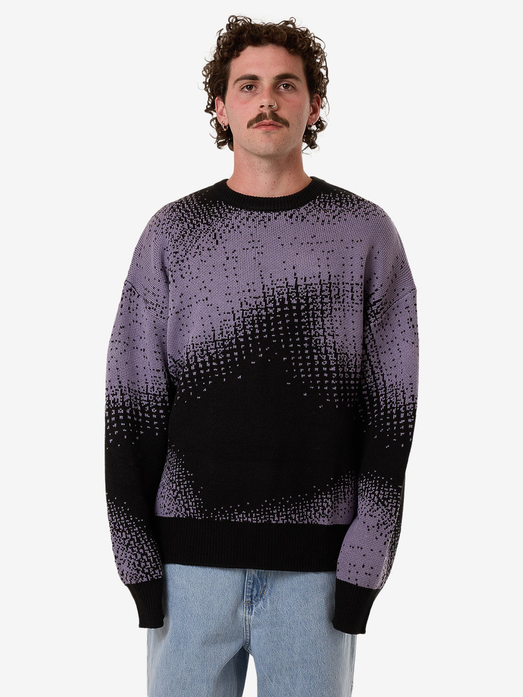 Thrills Relax Your Eyes Crew Knit - Black in Black
