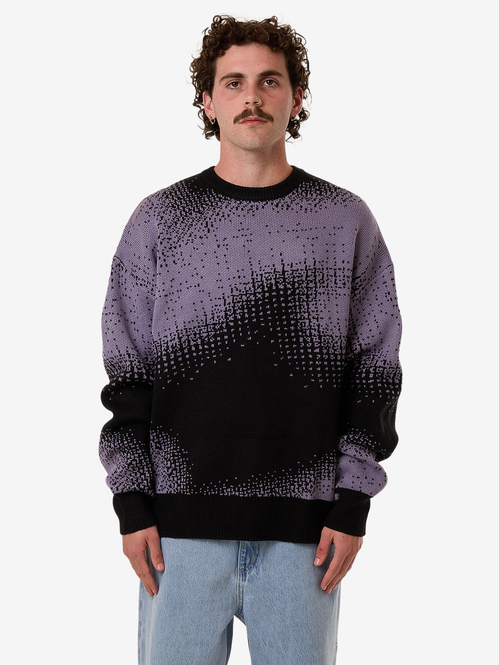 Thrills Relax Your Eyes Crew Knit - Black in Black