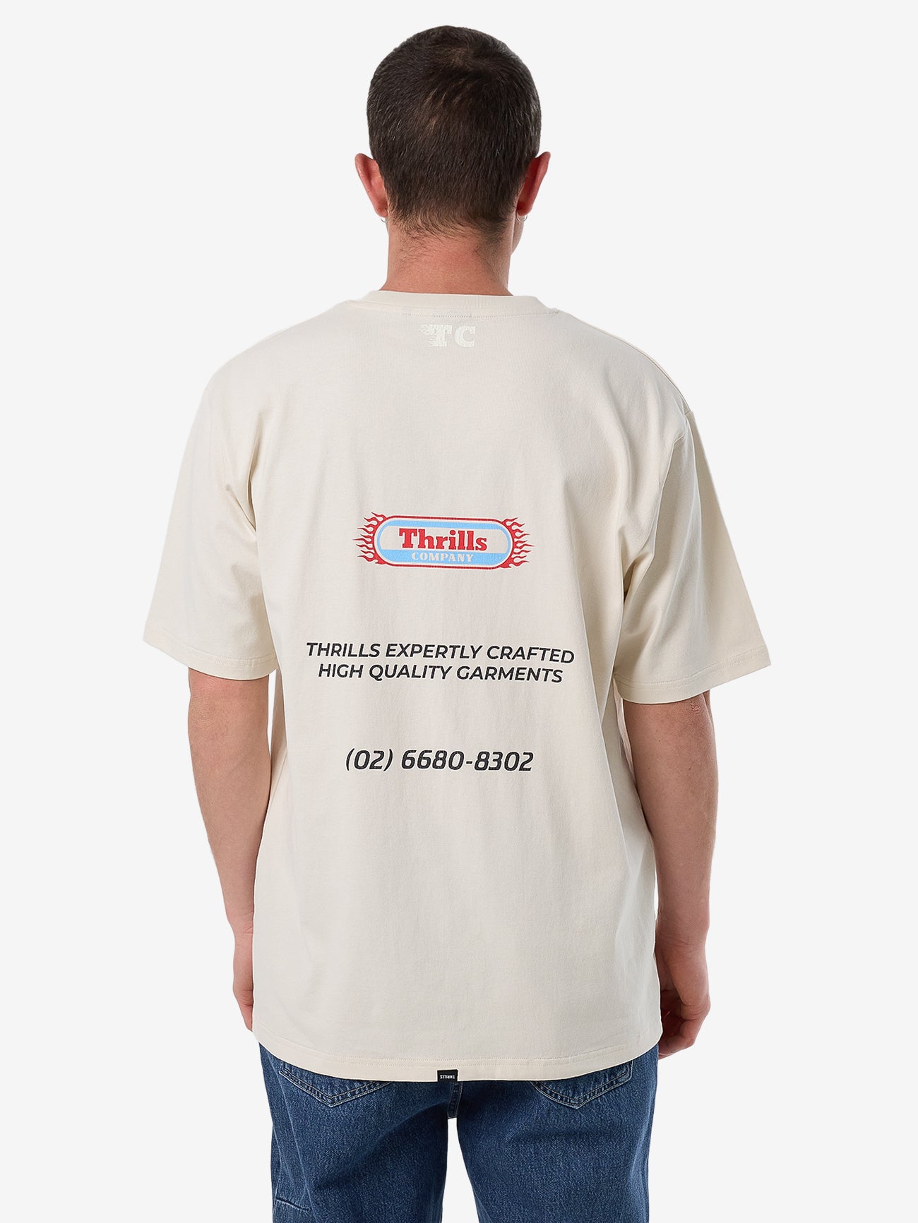 Thrills Beginning Anarchy Oversize Fit Tee - Heritage White in Heritage White