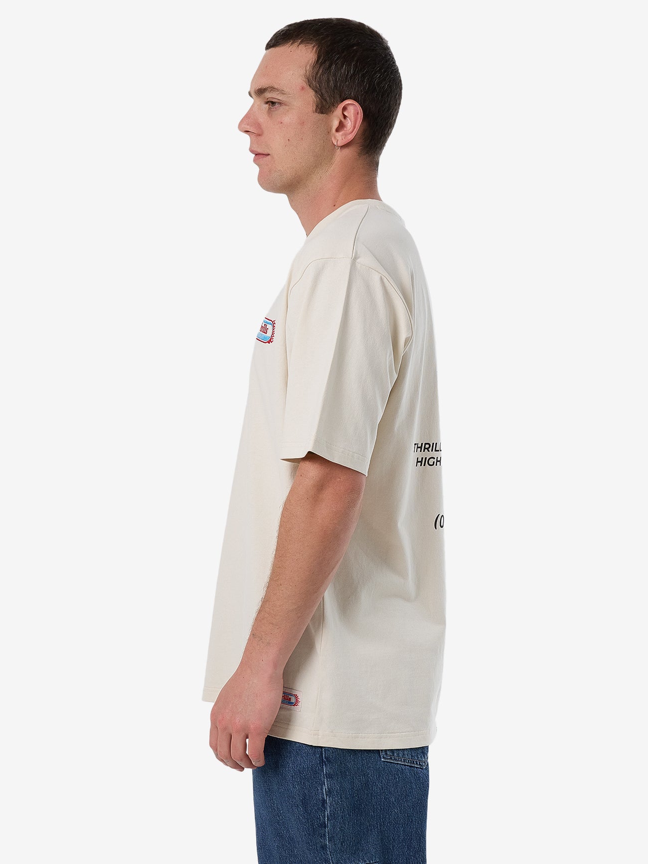 Thrills Beginning Anarchy Oversize Fit Tee - Heritage White in Heritage White