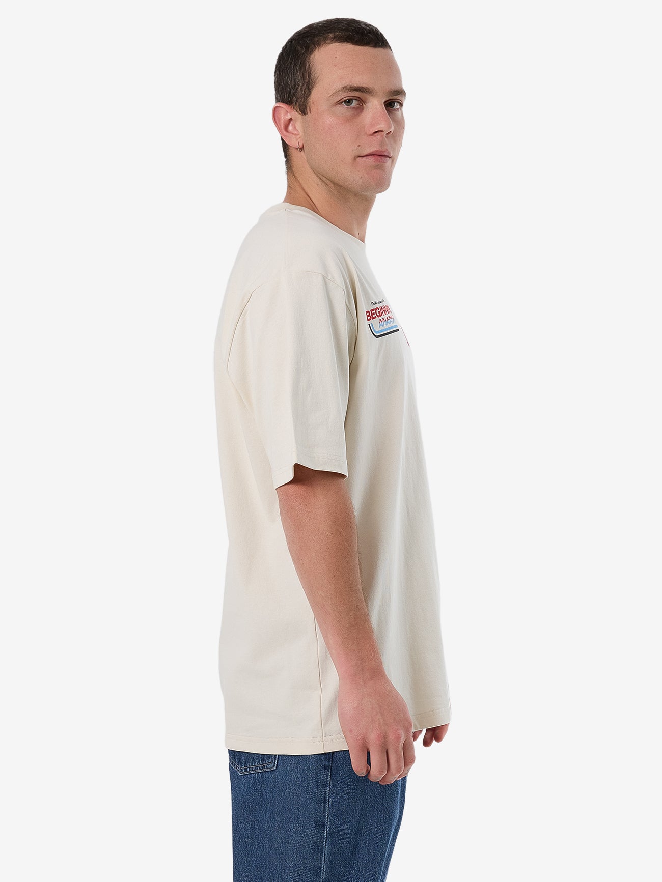 Thrills Beginning Anarchy Oversize Fit Tee - Heritage White in Heritage White