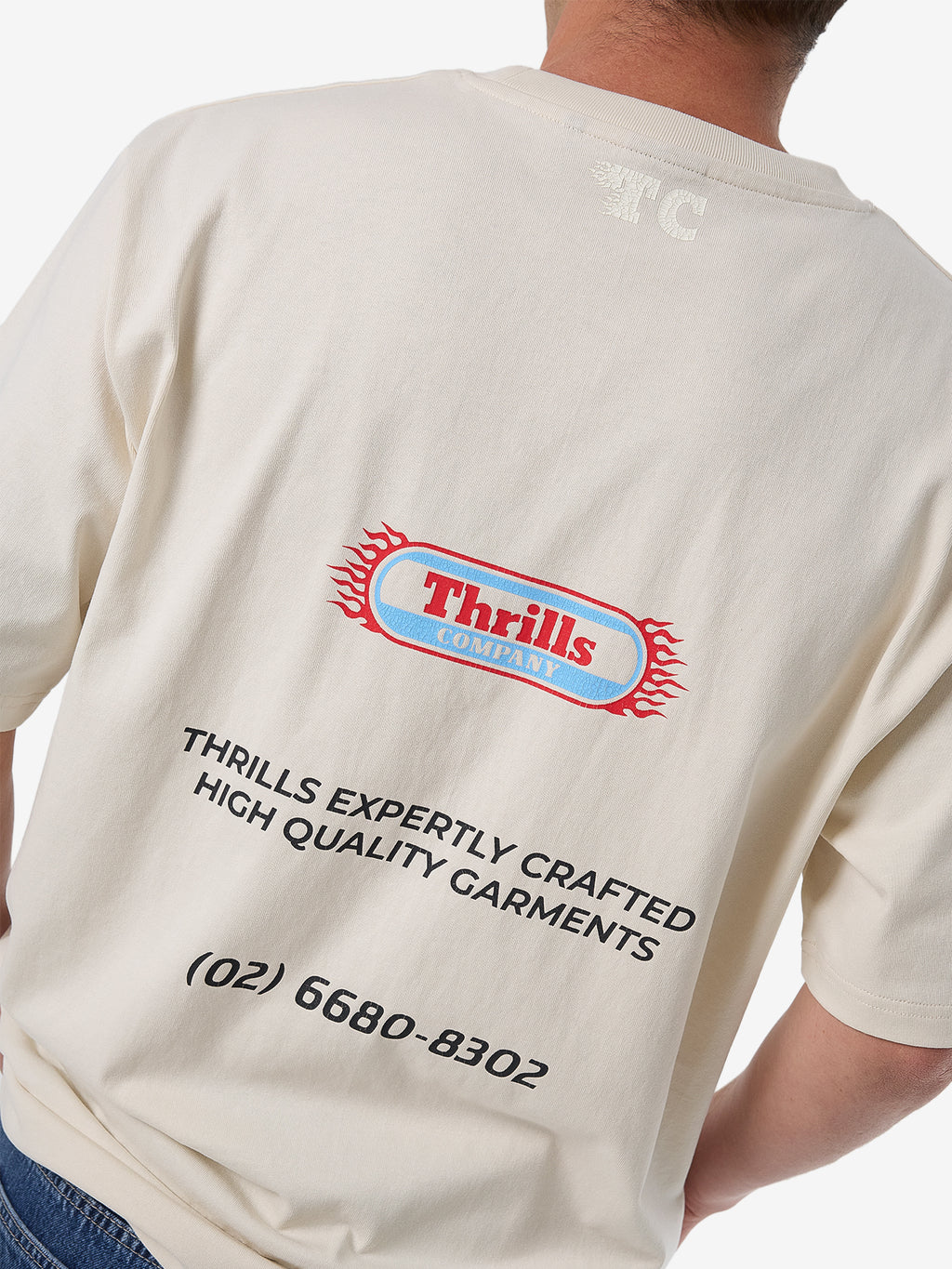 Thrills Beginning Anarchy Oversize Fit Tee - Heritage White in Heritage White