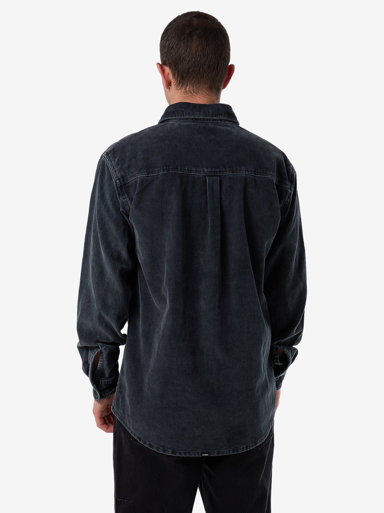 Thrills Thrills Union Cord Work Long Sleeve Shirt - Ebony in Ebony