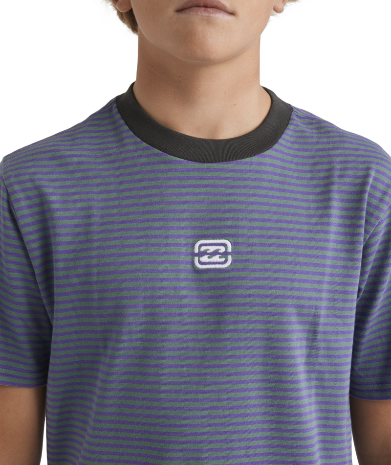 Billabong Boys Absense Stripe Ss in PURPLE