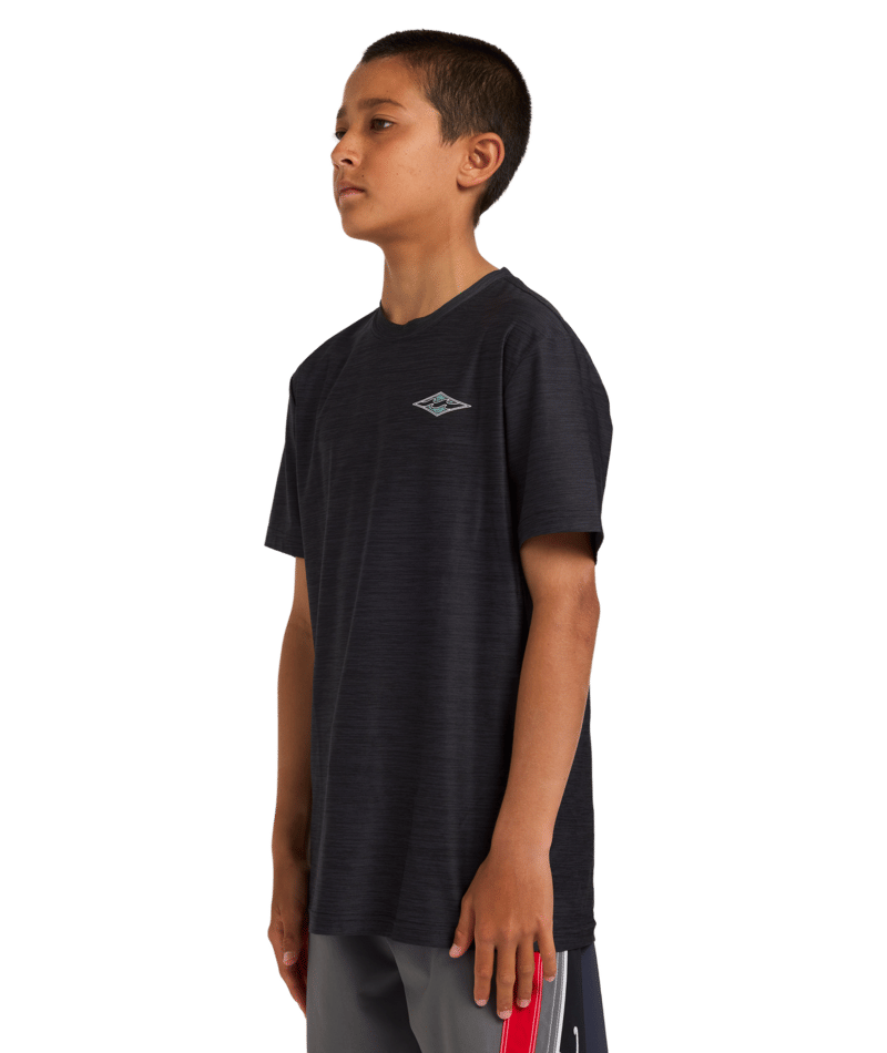 Billabong Boys Diamond Shoreline Lf Ss in BLACK HEATHER