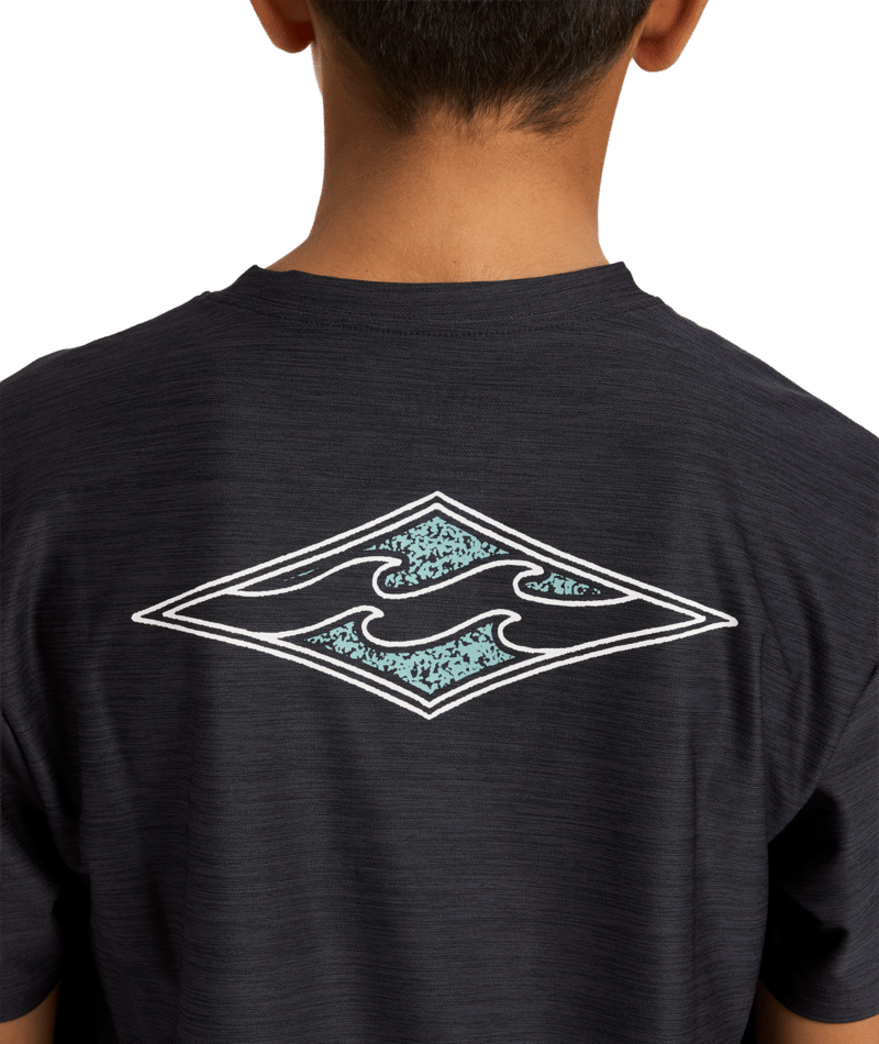 Billabong Boys Diamond Shoreline Lf Ss in BLACK HEATHER