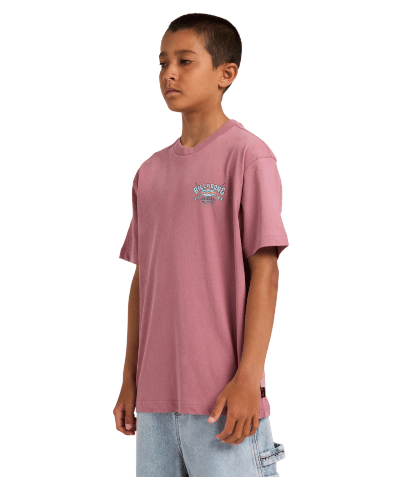 Billabong Boys Heritage Arch Ss in RED DAHLIA