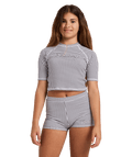 Billabong Gingham Crush Sunshirt Set in BLACK WHITE
