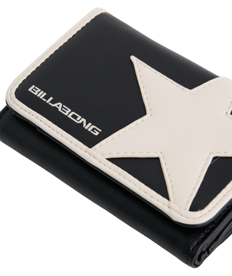 Billabong Starsurfer Trifold Wallet in BLACK PEBBLE
