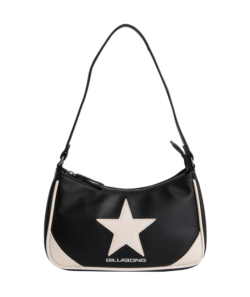 Billabong Starsurfer Shoulder Purse in BLACK PEBBLE