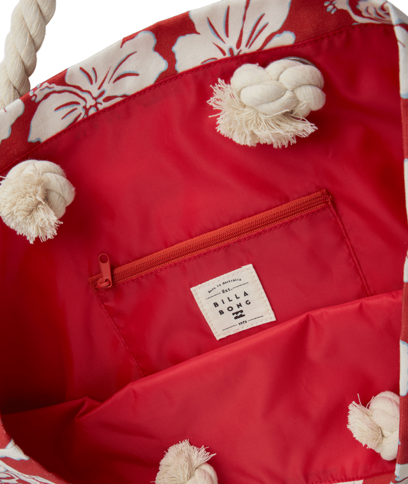 Billabong Paradise Call Beach Bag in RED CRUSH