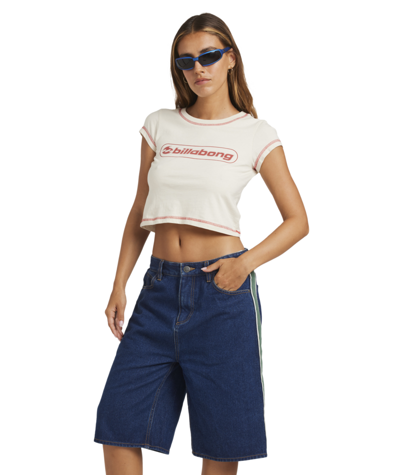 Billabong Bong Rule Denim Jort in TRUE DENIM