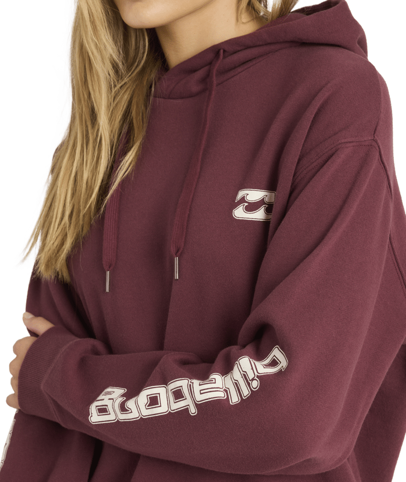 Billabong Easy Waves Hoodie in DEEP RED