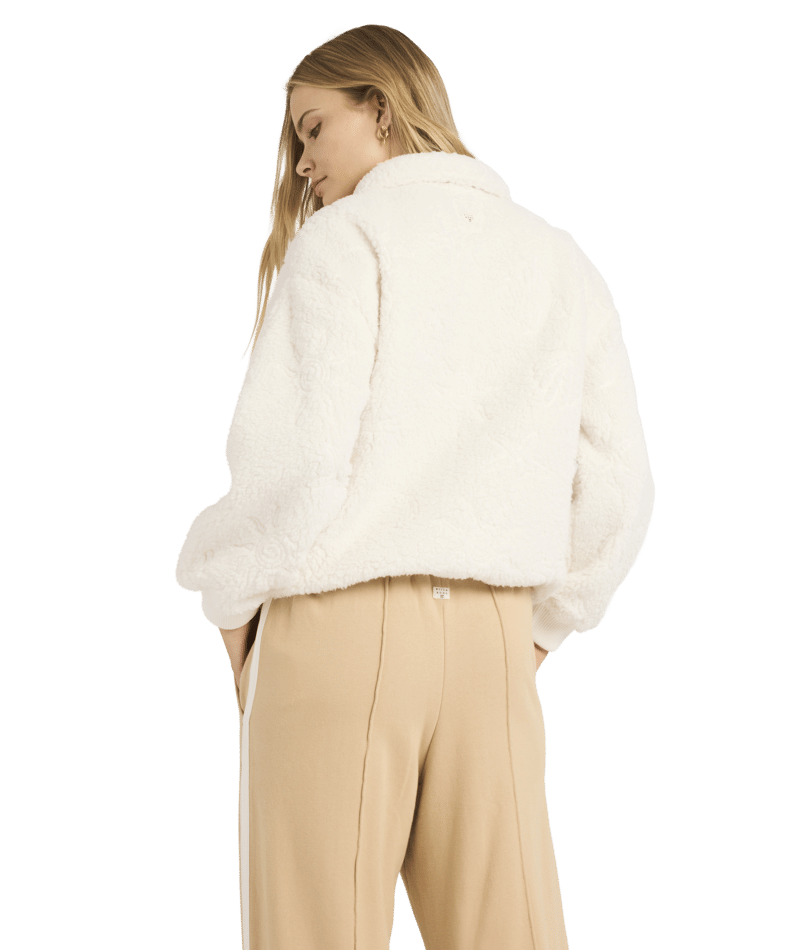 Billabong Rising Tides Half Zip Crew in SALT CRYSTAL