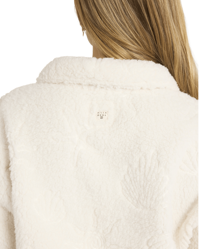 Billabong Rising Tides Half Zip Crew in SALT CRYSTAL