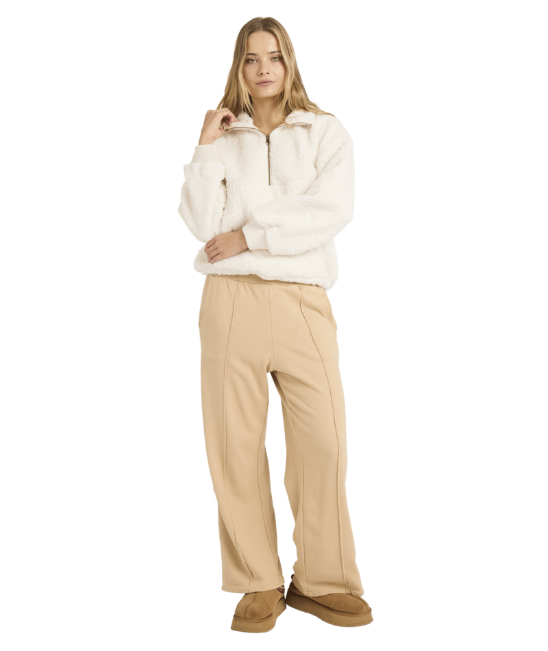 Billabong Rising Tides Half Zip Crew in SALT CRYSTAL