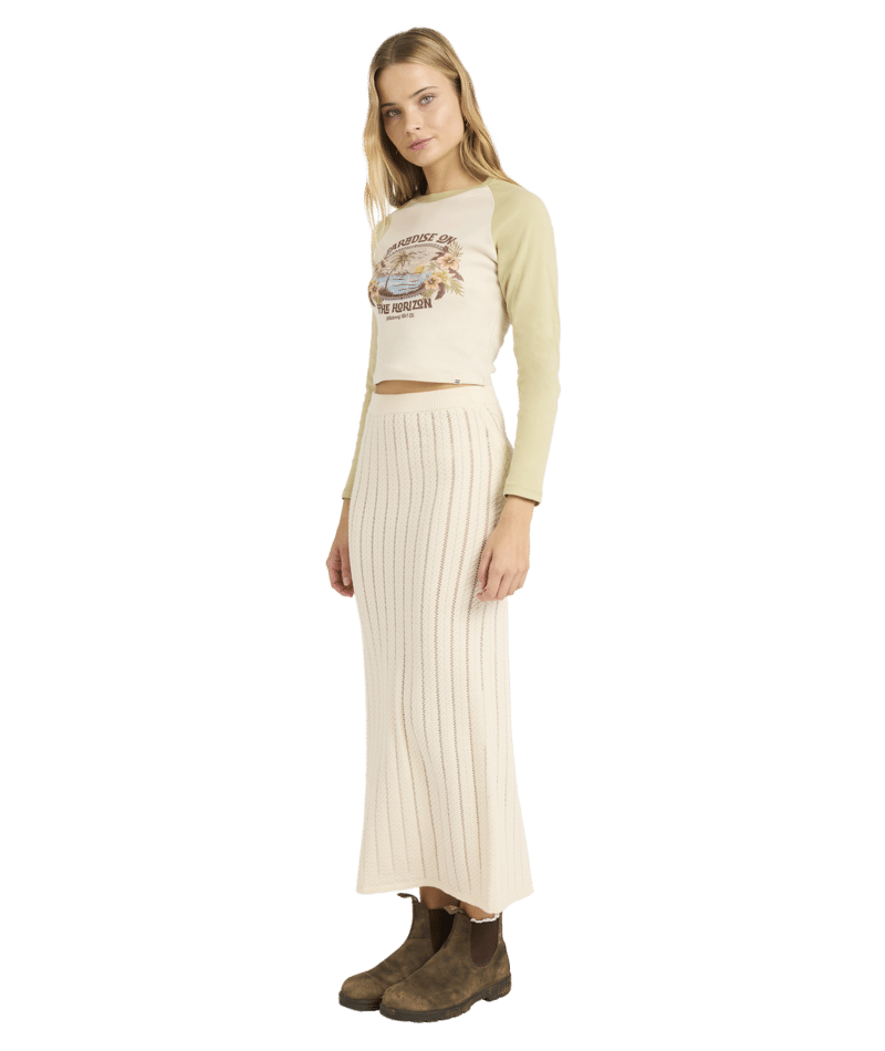 Billabong Mindy Maxi Skirt in WHITECAP