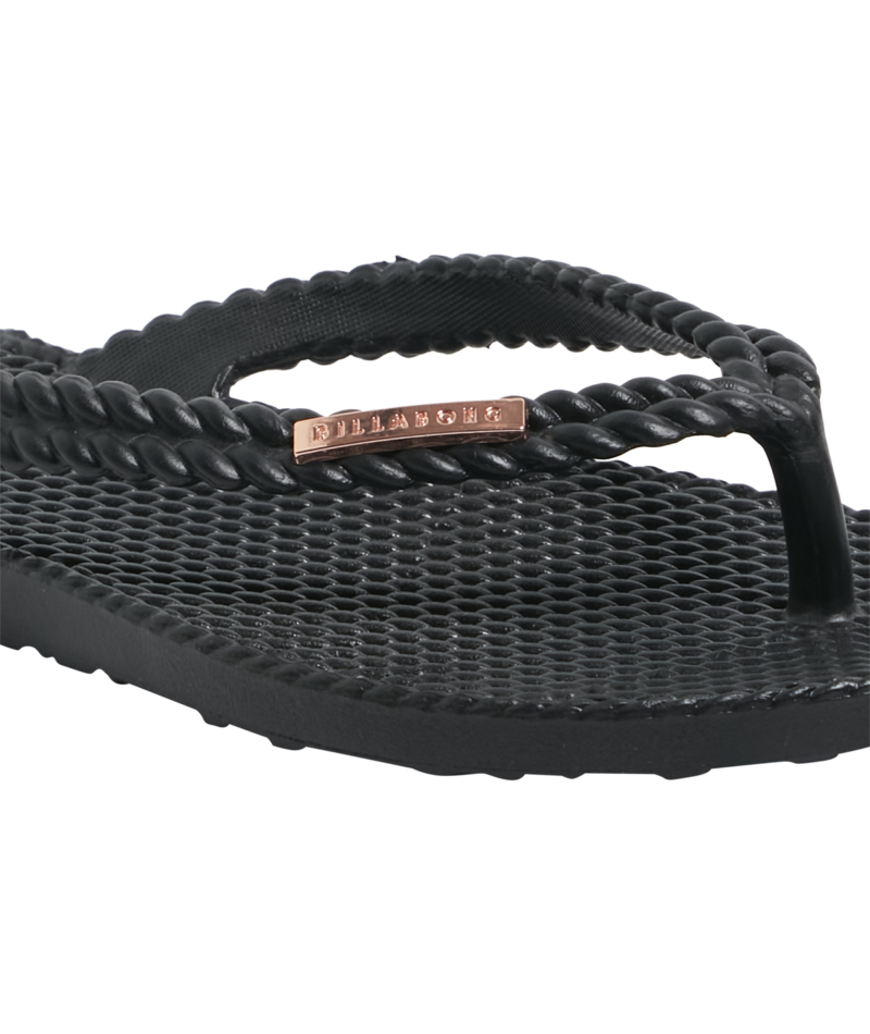 Billabong Kick Back Thong - Solid in BLACK/ROSE