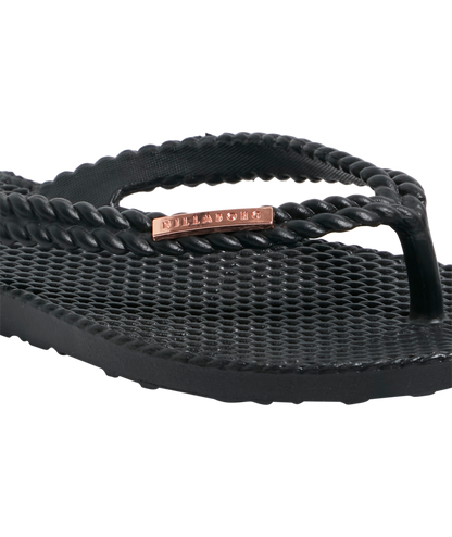 Billabong Kick Back Thong - Solid in BLACK/ROSE