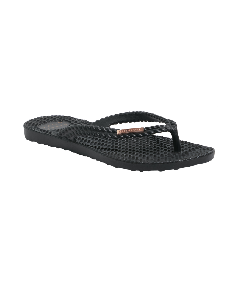 Billabong Kick Back Thong - Solid in BLACK/ROSE